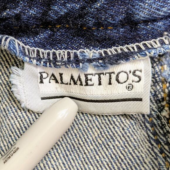 Palmetto's Jeans Vintage Women's 26* Blue Paperbag Waist Button Fly Tapered - Picture 2 of 11